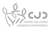 logo CJD en niveaux de gris